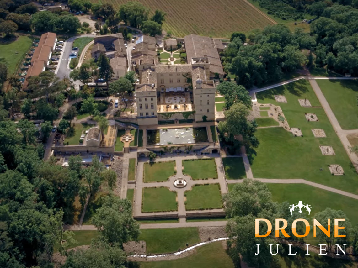 Tournage drone château