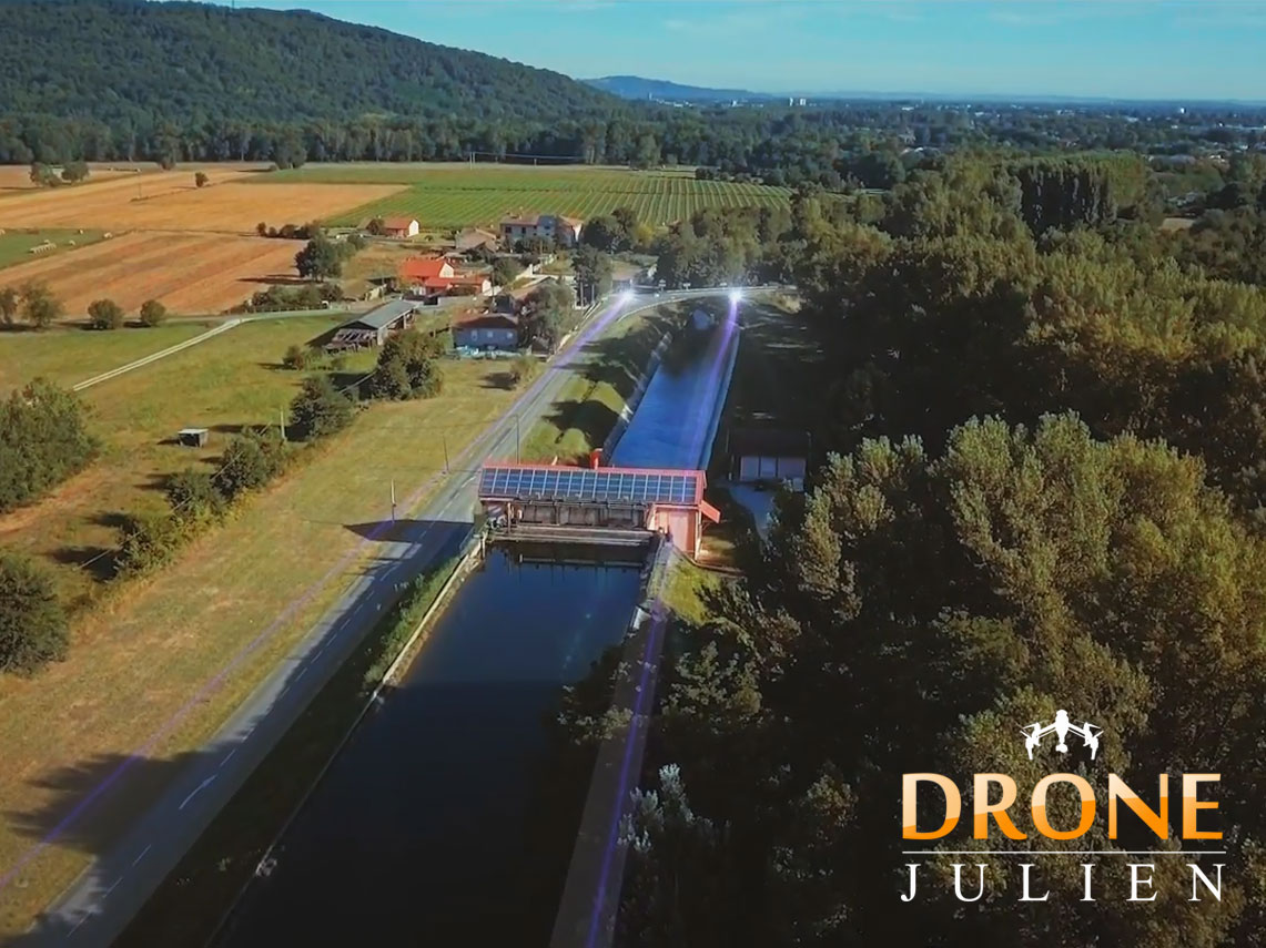drone vidéo centrale hydroélectrique