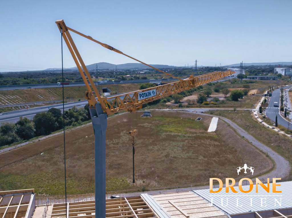 Suivi de chantier Montpellier, drone 6k, drone cinéma
