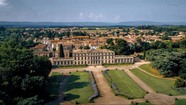 video drone chateau pennautier occitanie